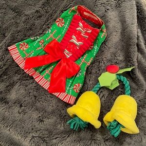 Puppy Duds Christmas Harness Dress